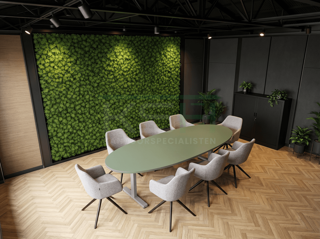Vamo T-poot Vergadertafel Ovaal 220x110cm Aluminium - Pine