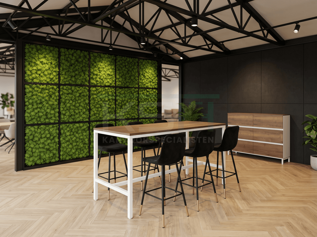 4-poots Bartafel recht 180x80cm Wit Hickory Noten