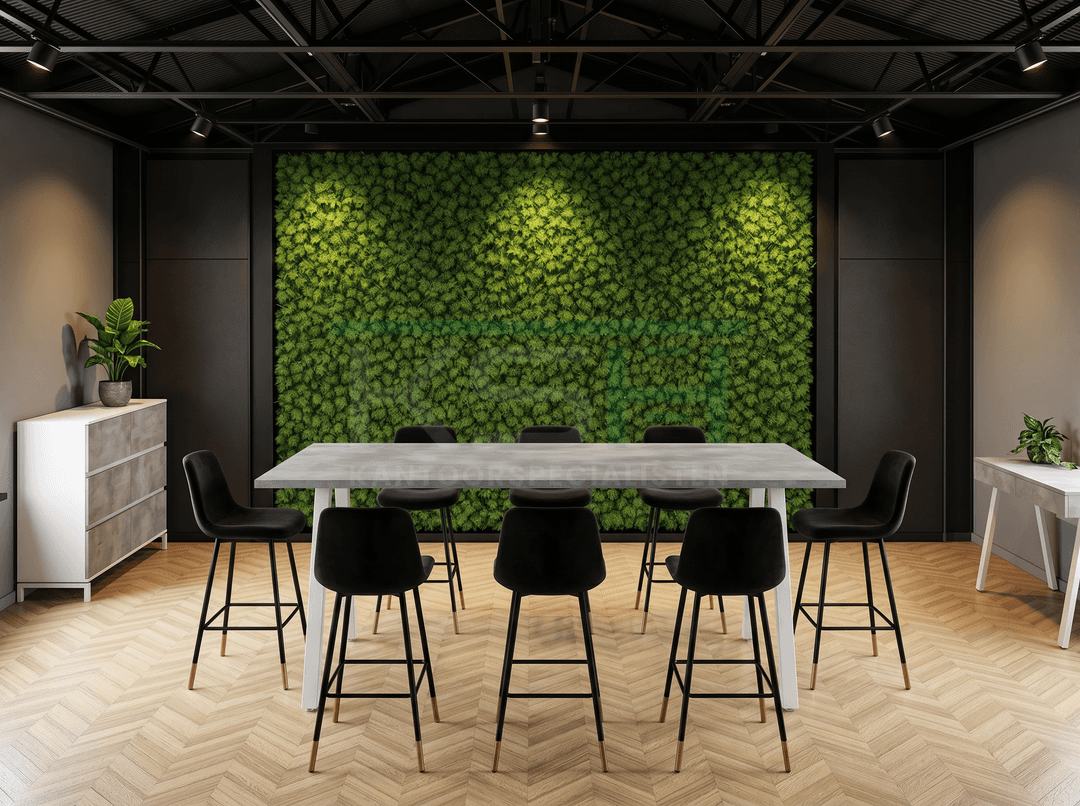 V-poot Hoge tafel recht 200x80cm Wit Oxyd