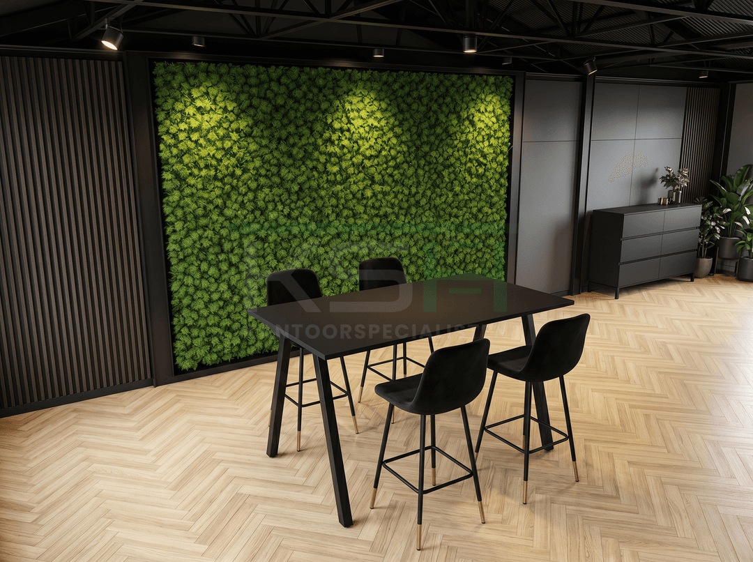 V-poot Hoge tafel recht 160x80cm Zwart Zwart