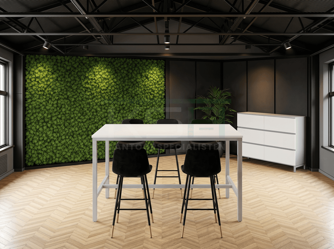 4-poots Bartafel recht 180x80cm Aluminium Wit