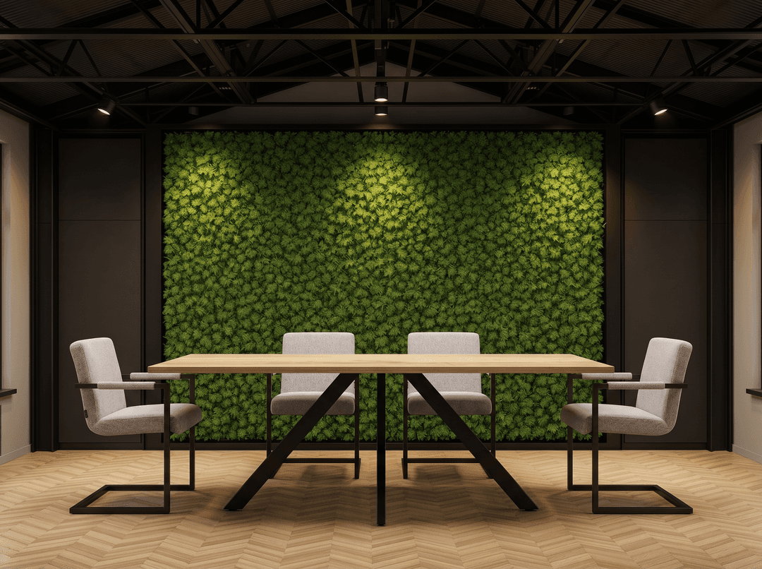 Spinpoot Kantinetafel recht 140x80cm Zwart Natuur eiken