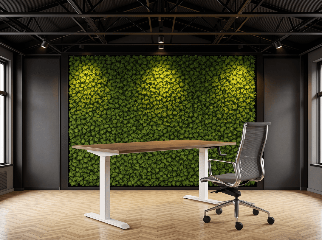 Zit-Sta Bureau Slinger Verstelbaar 120x80cm Wit - Hickory Noten