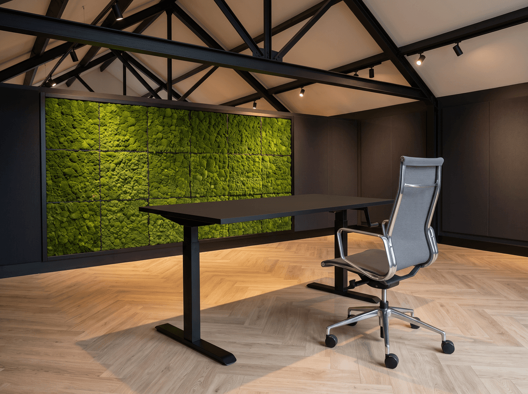 Zit-Sta Bureau Slinger Verstelbaar 120x80cm Zwart - Zwart