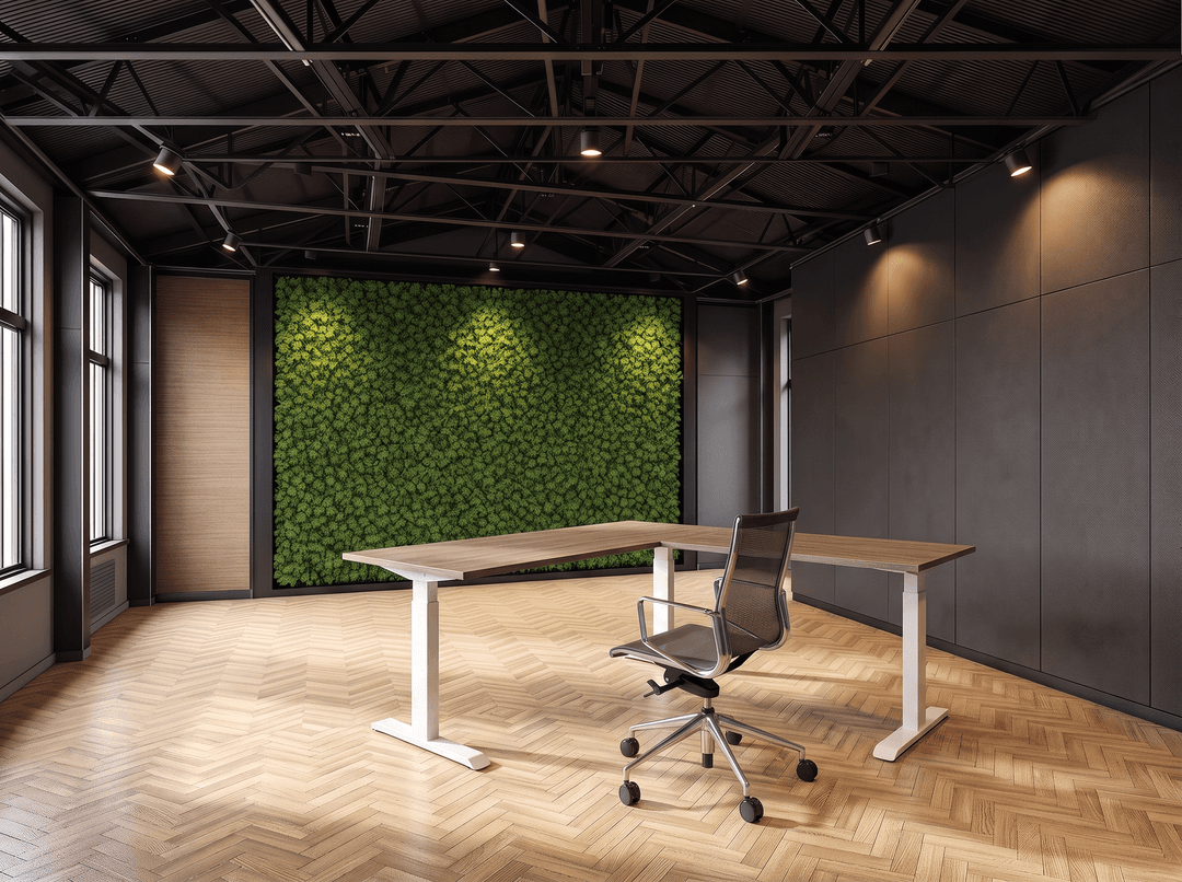 Vamo T-poot Verstelbaar Hoekbureau 200x280cm Wit Hickory Noten