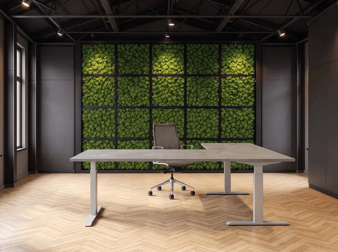 Vamo T-poot Verstelbaar Hoekbureau 200x200cm Aluminium Oxyd