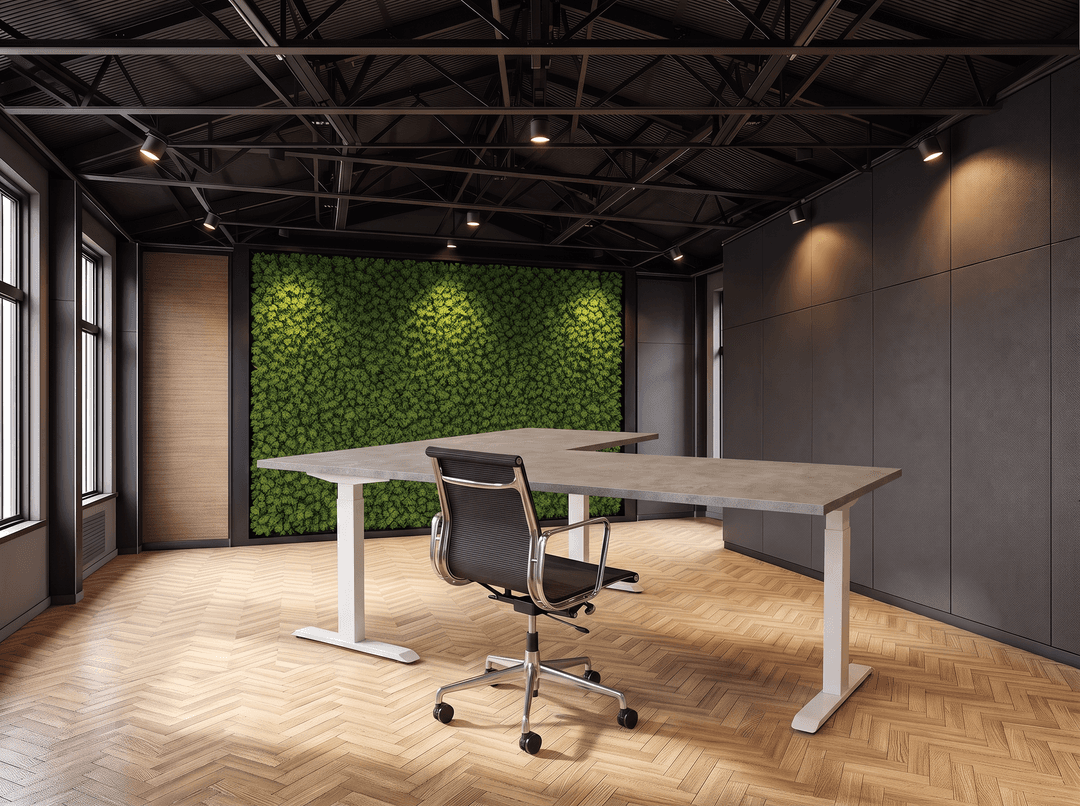 Vamo T-poot Verstelbaar Hoekbureau 200x200cm Wit Oxyd