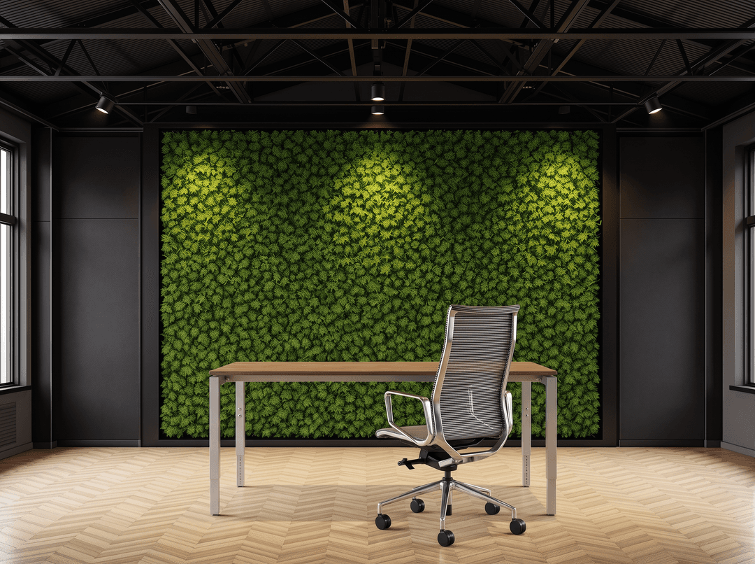 Verstelbaar Bureau Vida 4-poots 200x100cm Aluminium Hickory Noten