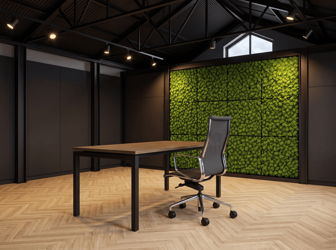 Verstelbaar Bureau Vida 4-poots 200x100cm Zwart Hickory Noten