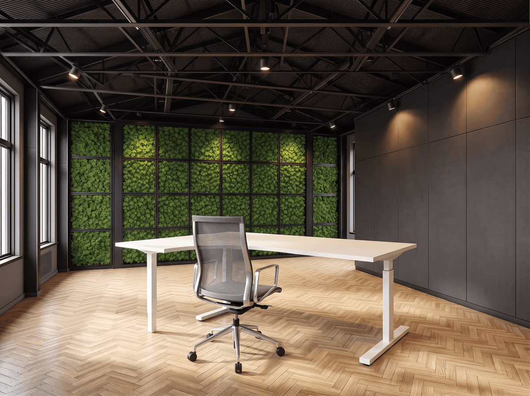 Vamo T-poot Wingbureau 180x120cm (met ronde hoek) Wit Wit Hoek links