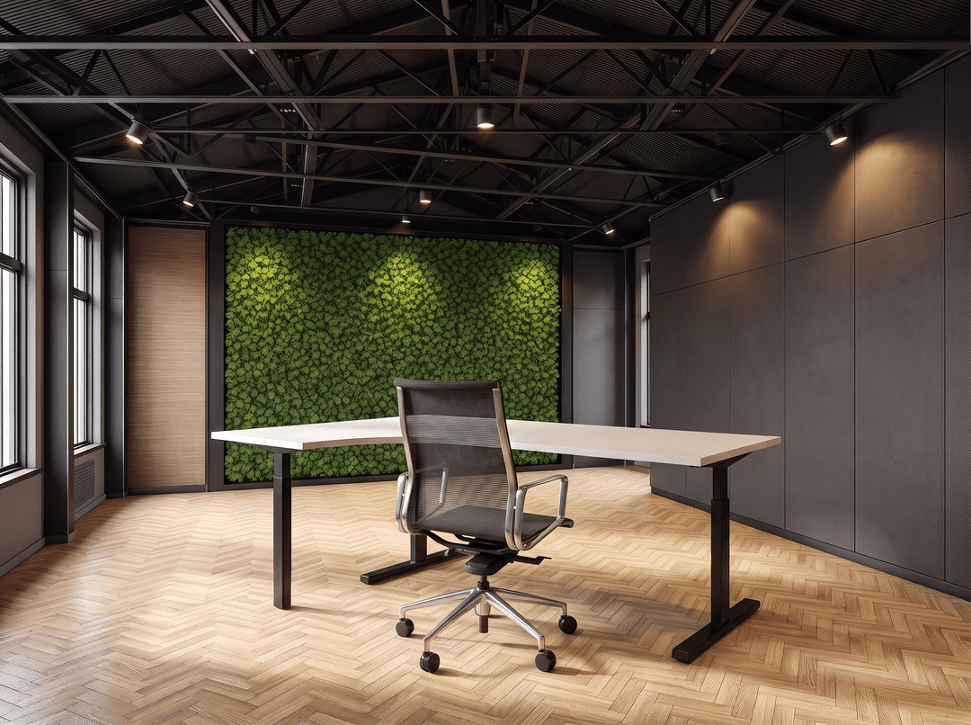 Vamo T-poot Wingbureau 180x120cm (met ronde hoek) Zwart Wit Hoek rechts