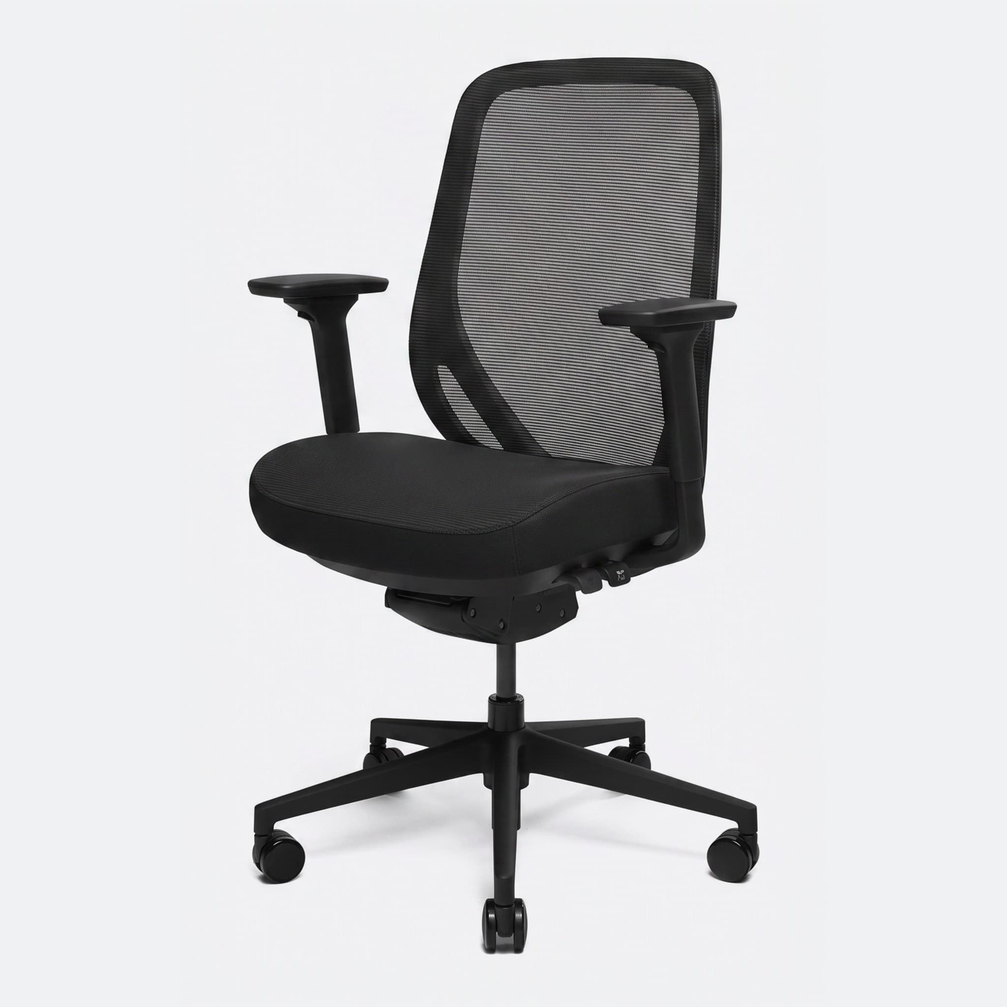 Ergonomische bureaustoel 'Ava' — Zonder hoofdsteun · Zwart