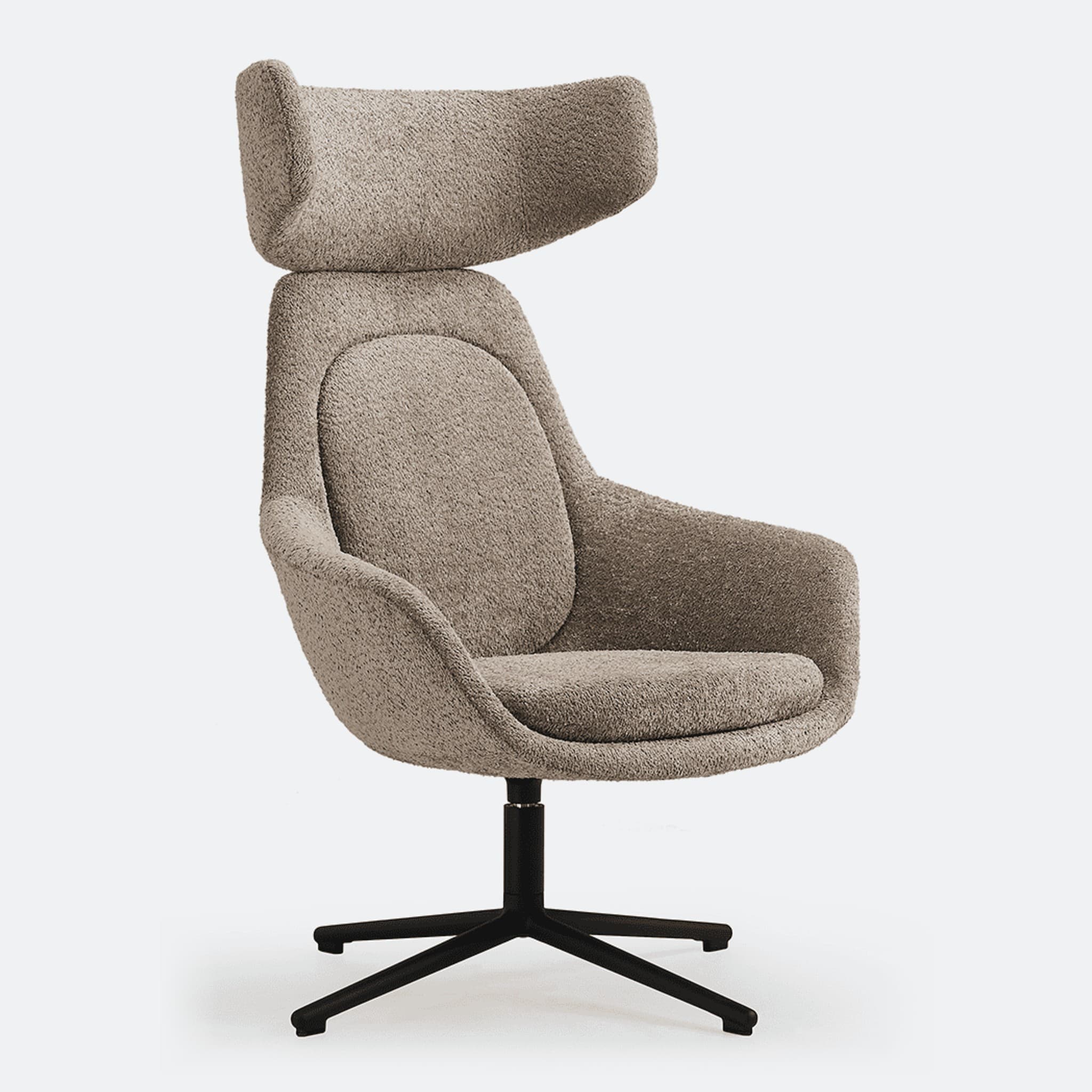 Loungefauteuil 'Daan' — hoge rug — Beige