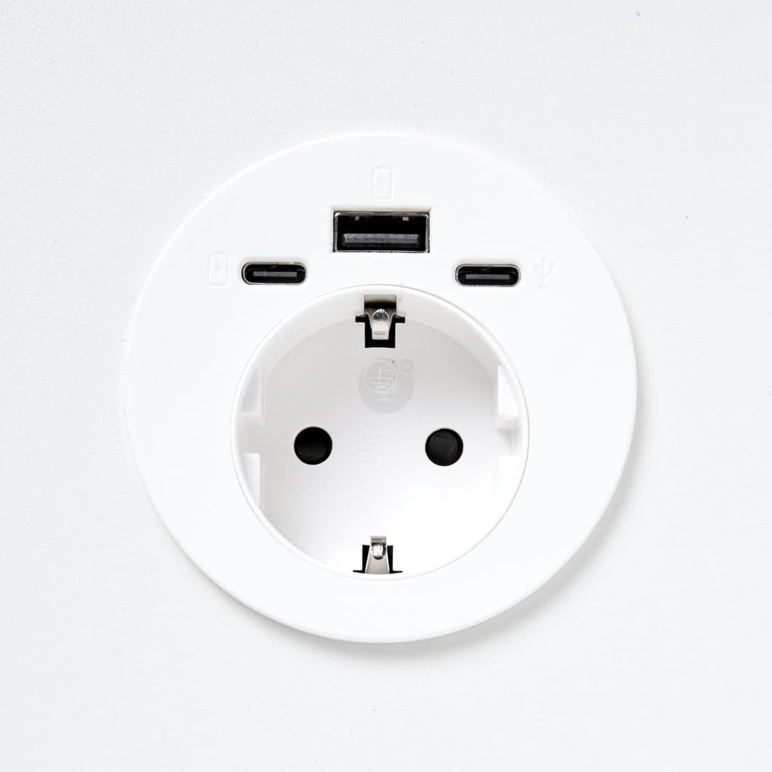 Inbouw powerbox Ø6 cm – Wit