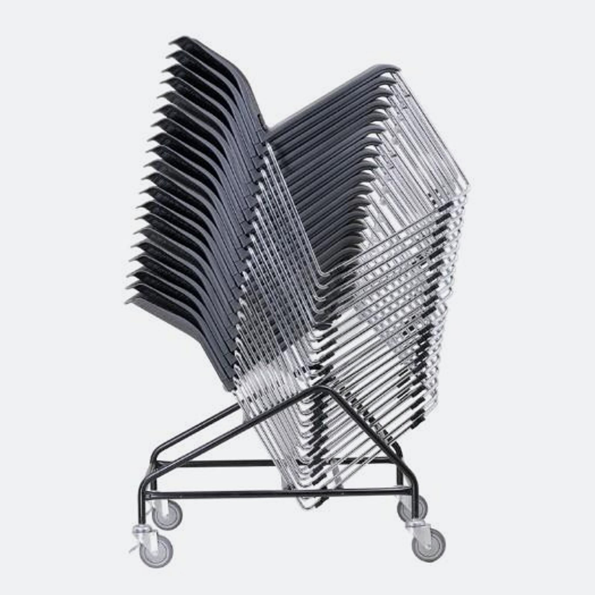 Verrijdbare Trolley t.b.v. vergaderstoel 'Boris'