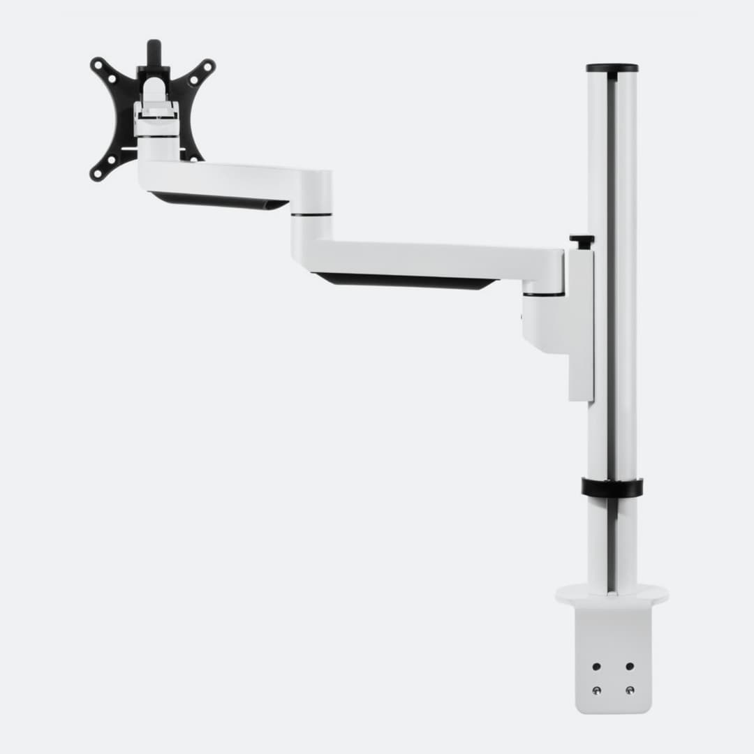 KSH Enkele Monitorarm Deluxe Wit