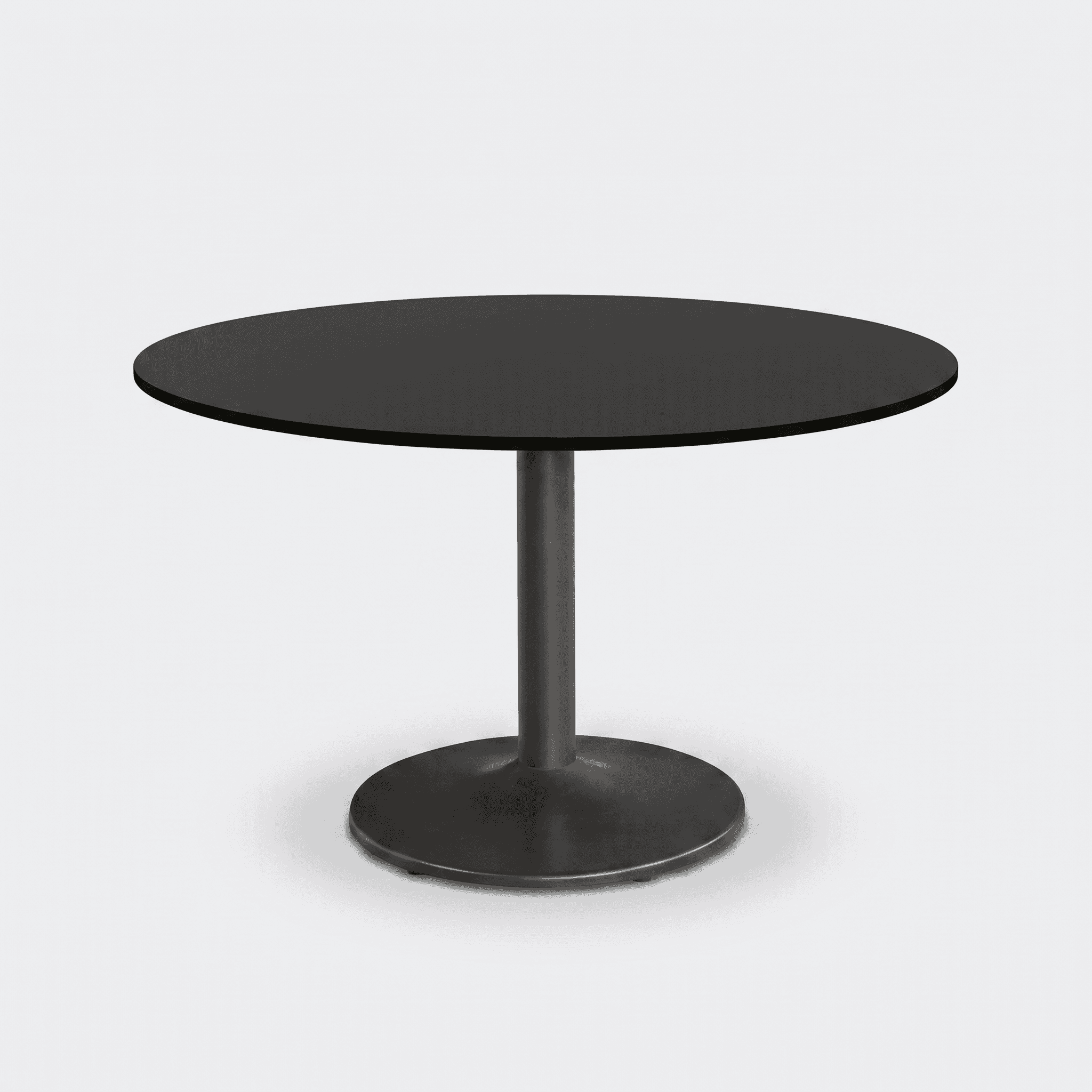 Vergadertafel rond Kolompoot Ø120cm Zwart Zwart