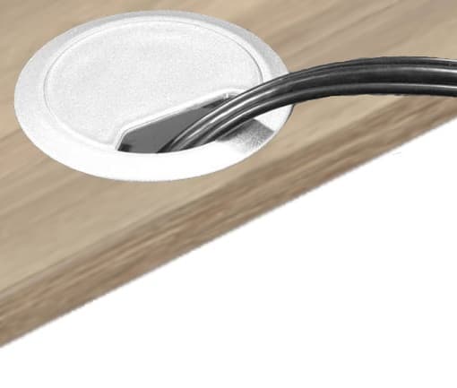 Kabeldoorvoerdop 60mm – Wit, 5. Links midden