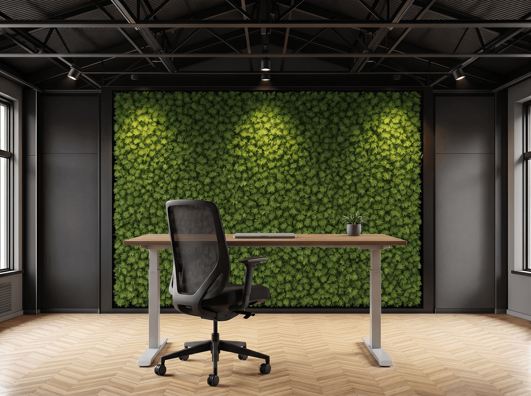 Verstelbaar Bureau Vamo T-poot 120x60cm Aluminium Hickory Noten