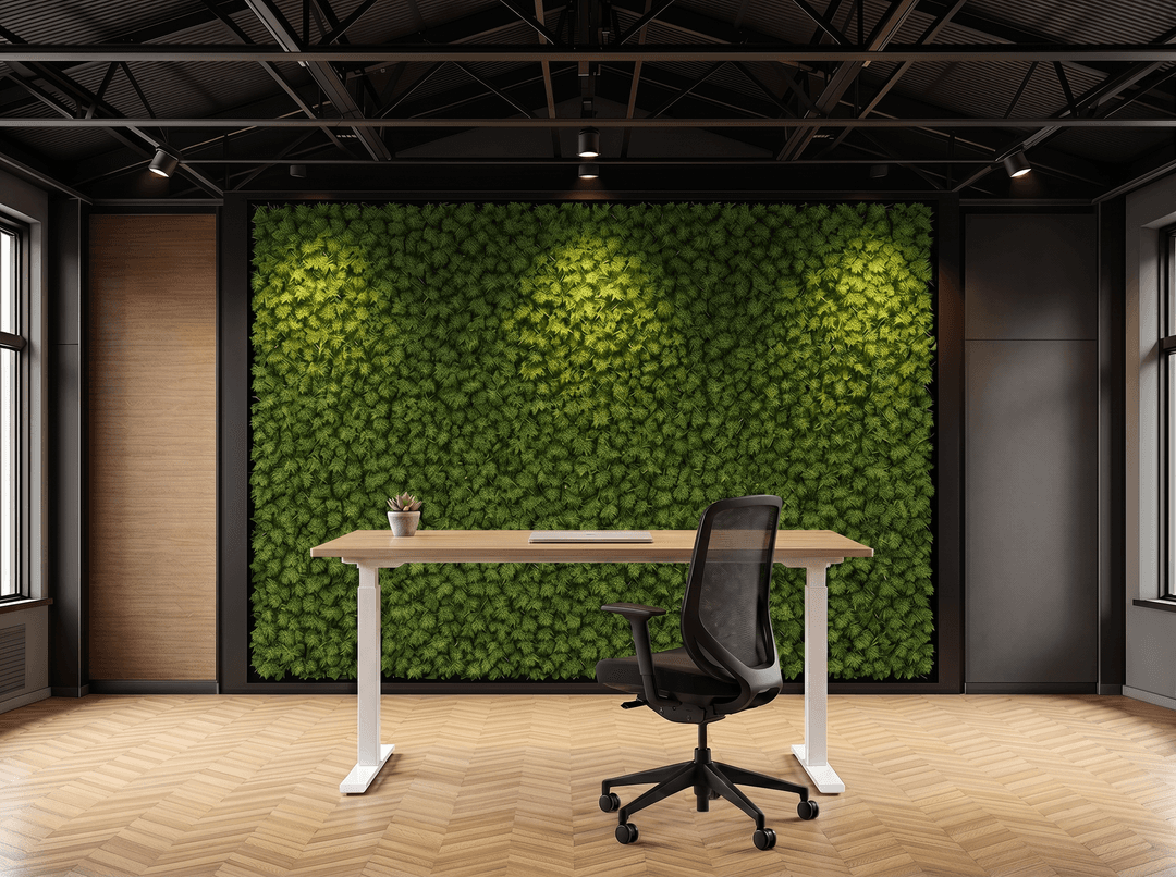 Verstelbaar Bureau Vamo T-poot 120x60cm Wit Hickory Noten