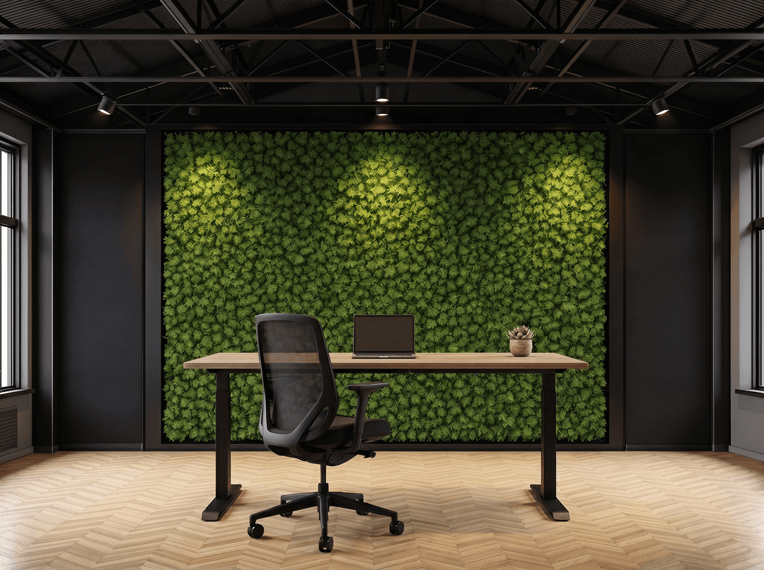 Verstelbaar Bureau Vamo T-poot 120x80cm Zwart Midden eiken