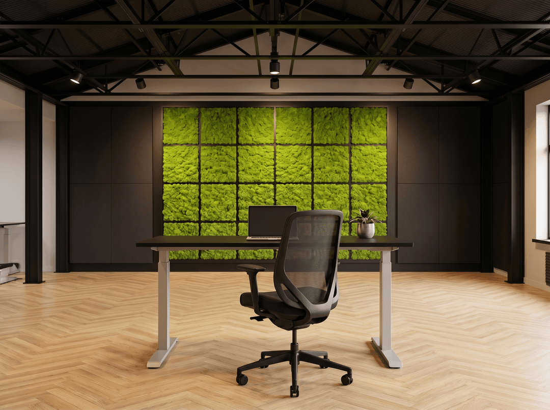 Verstelbaar Bureau Vamo T-poot 120x80cm Aluminium Zwart