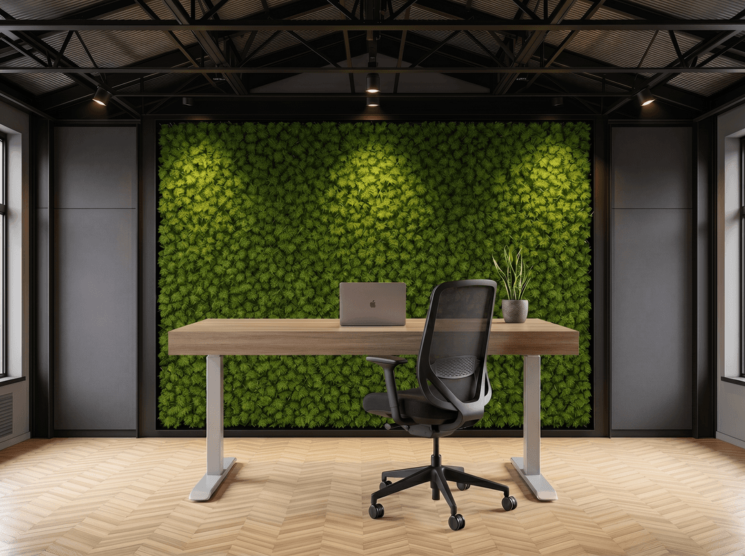 Verstelbaar Bureau Vamo T-poot 120x60cm Aluminium Midden eiken