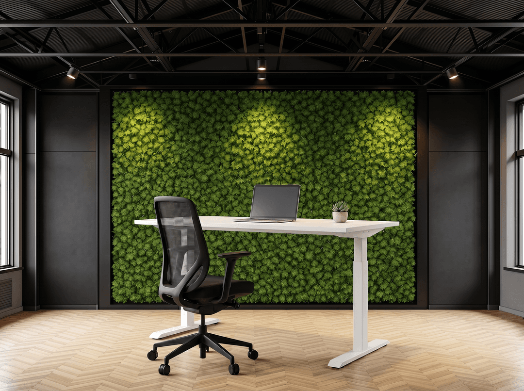 Verstelbaar Bureau Vamo T-poot 120x60cm Wit Wit